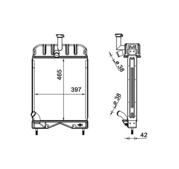 Chladič, chlazení motoru MAHLE CR 2332 000S