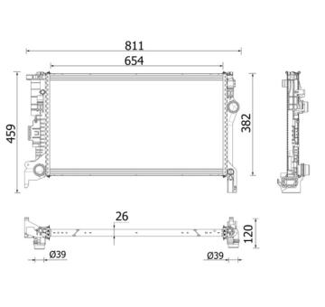 Chladič motora MAHLE CR 2334 000P