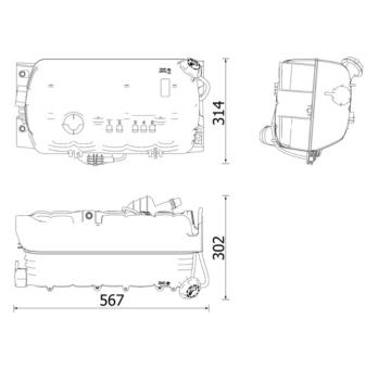 Vyrovnávací nádoba, chladicí kapalina MAHLE CRT 97 000P