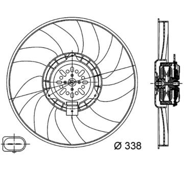 Větrák, chlazení motoru MAHLE CFF 313 000S