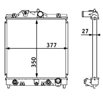 Chladič, chlazení motoru MAHLE CR 203 000S