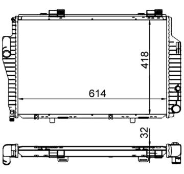 Chladič, chlazení motoru MAHLE CR 307 000S