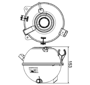 Vyrovnávací nádoba, chladicí kapalina MAHLE CRT 19 000S