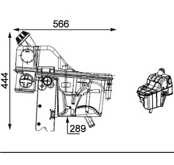 Vyrovnávací nádoba, chladicí kapalina MAHLE CRT 34 000S