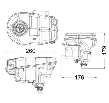 Vyrovnávací nádoba, chladicí kapalina MAHLE CRT 60 000S