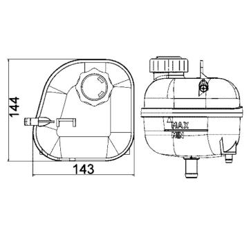 Vyrovnávací nádoba, chladicí kapalina MAHLE CRT 85 001S