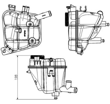 Vyrovnávací nádoba, chladicí kapalina MAHLE CRT 231 000S