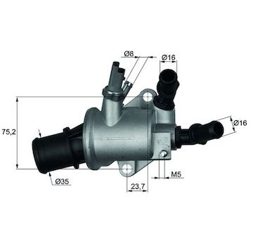 Termostat, chladivo MAHLE TI 143 88