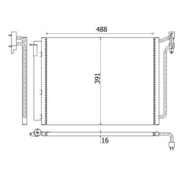 Kondenzátor, klimatizace MAHLE AC 311 001S