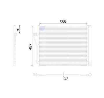 Kondenzátor, klimatizace MAHLE AC 568 000S