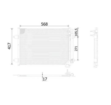 Kondenzátor, klimatizace MAHLE AC 734 000S