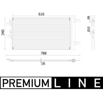 Kondenzátor, klimatizace MAHLE AC 895 000P