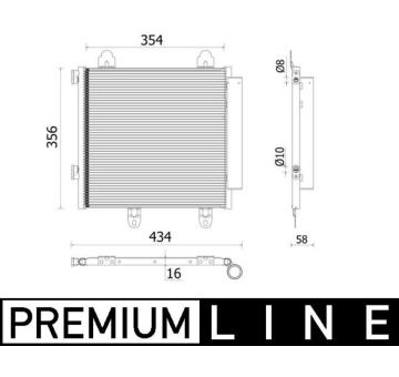 Kondenzátor, klimatizace MAHLE AC 897 000P