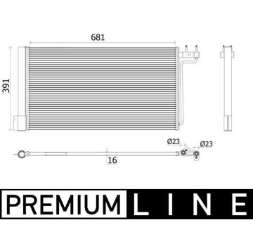 Kondenzátor, klimatizace MAHLE AC 941 000P