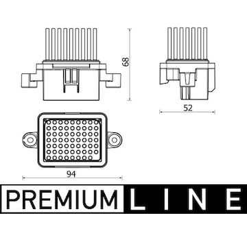 Regulace, vnitřní ventilace MAHLE ABR 157 000P