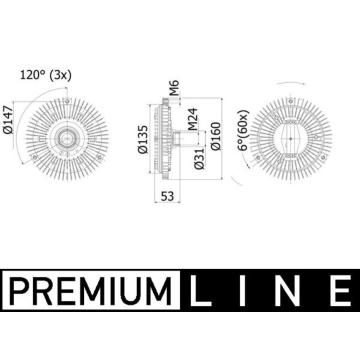 Spojka, větrák chladiče MAHLE CFC 49 001P