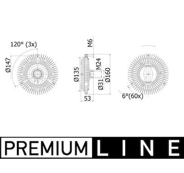 Spojka, větrák chladiče MAHLE CFC 79 001P