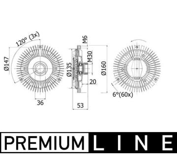 Spojka ventilátora chladenia MAHLE CFC 128 001P