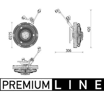 Spojka, větrák chladiče MAHLE CFC 259 000P