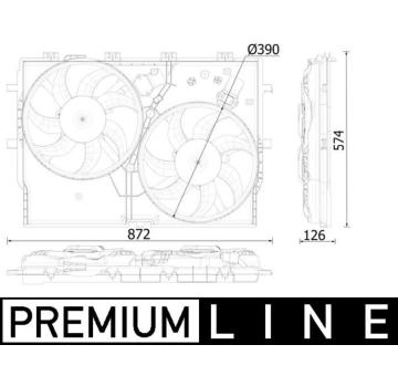 Ventilátor chladenia motora MAHLE CFF 551 000P