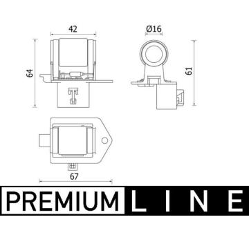 Předřazený odpor, elektromotor (ventilátor chladiče) MAHLE CFR 8 000P