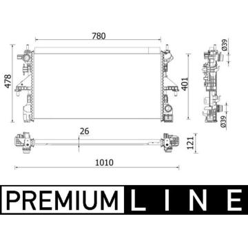 Chladič motora MAHLE CR 933 000P