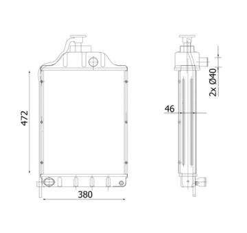 Chladič, chlazení motoru MAHLE CR 2304 000P