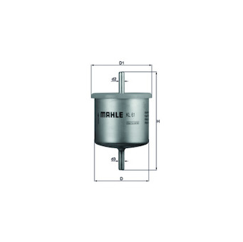 palivovy filtr MAHLE ORIGINAL KL 61