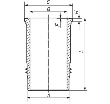 Válcové pouzdro MAHLE 037 LW 00104 000