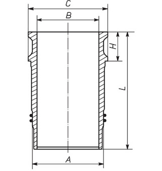 Válcové pouzdro MAHLE ORIGINAL 061 LW 00100 001