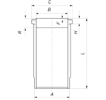 Válcové pouzdro MAHLE 037 WN 25 01