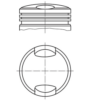 Píst MAHLE 503 37 00