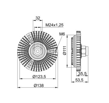 Spojka ventilátora chladenia MAHLE CFC 64 000S