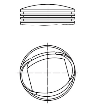 Píst MAHLE ORIGINAL 013 61 02