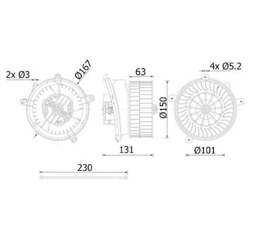 vnitřní ventilátor MAHLE AB 59 000S