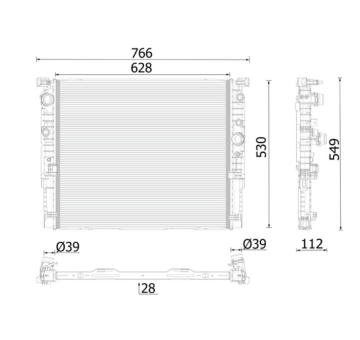 Chladič motora MAHLE CR 2630 000P