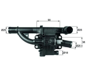 Termostat, chladivo MAHLE TH 40 83