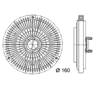 Spojka ventilátora chladenia MAHLE CFC 44 000P