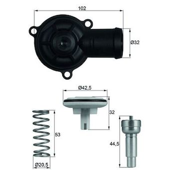 Termostat, chladivo MAHLE TI 220 87D