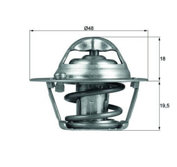 Termostat, chladivo MAHLE TX 121 74D