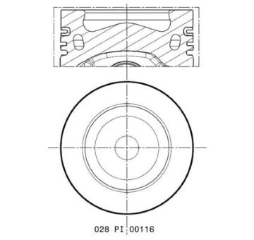 Píst MAHLE ORIGINAL 028 PI 00116 001