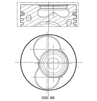 Píst MAHLE 030 86 00