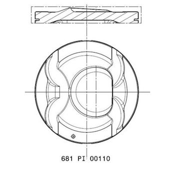 Píst MAHLE 681 PI 00110 001