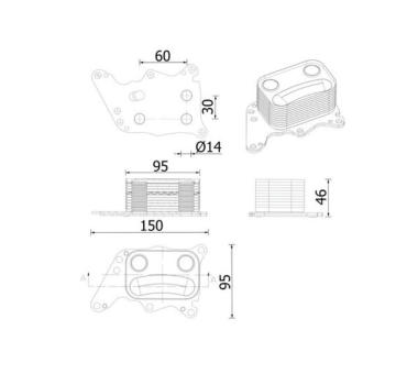 Olejový chladič, motorový olej MAHLE CLC 278 000S