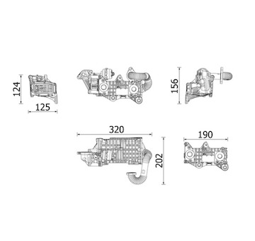 Chladic, recirkulace spalin MAHLE ORIGINAL CE 43 000P