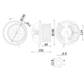 vnitřní ventilátor MAHLE AB 219 000S