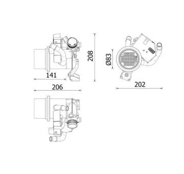 Chladič, recirkulace spalin MAHLE CE 39 000P