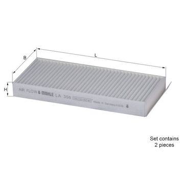 Filtr, vzduch v interiéru MAHLE LA 356/S