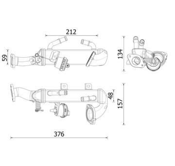 Chladic, recirkulace spalin MAHLE CE 47 000P