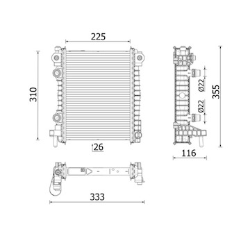 Chladič, chlazení motoru MAHLE CR 2707 000P